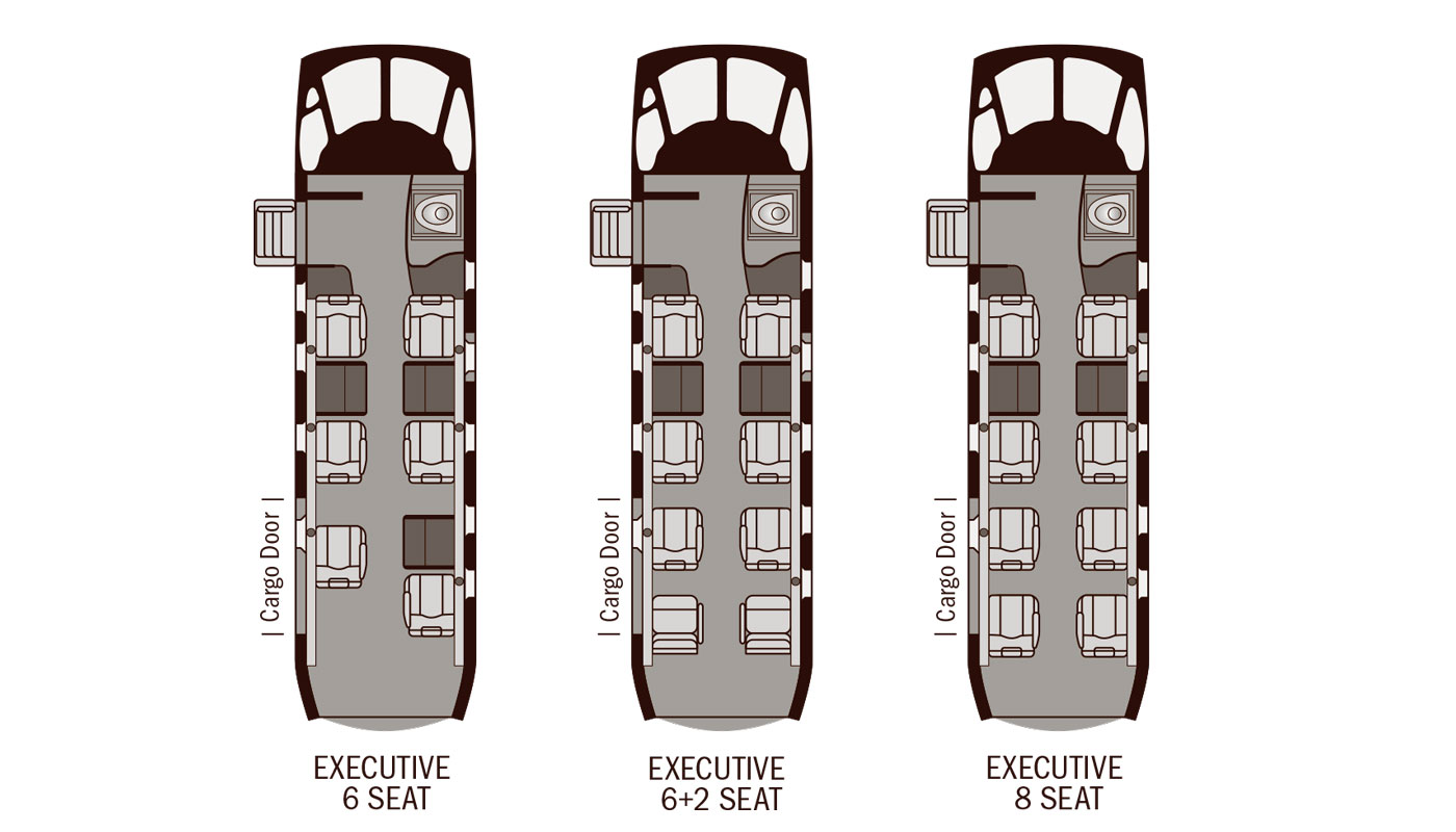 PC-12 VIP cabin coonfigurations