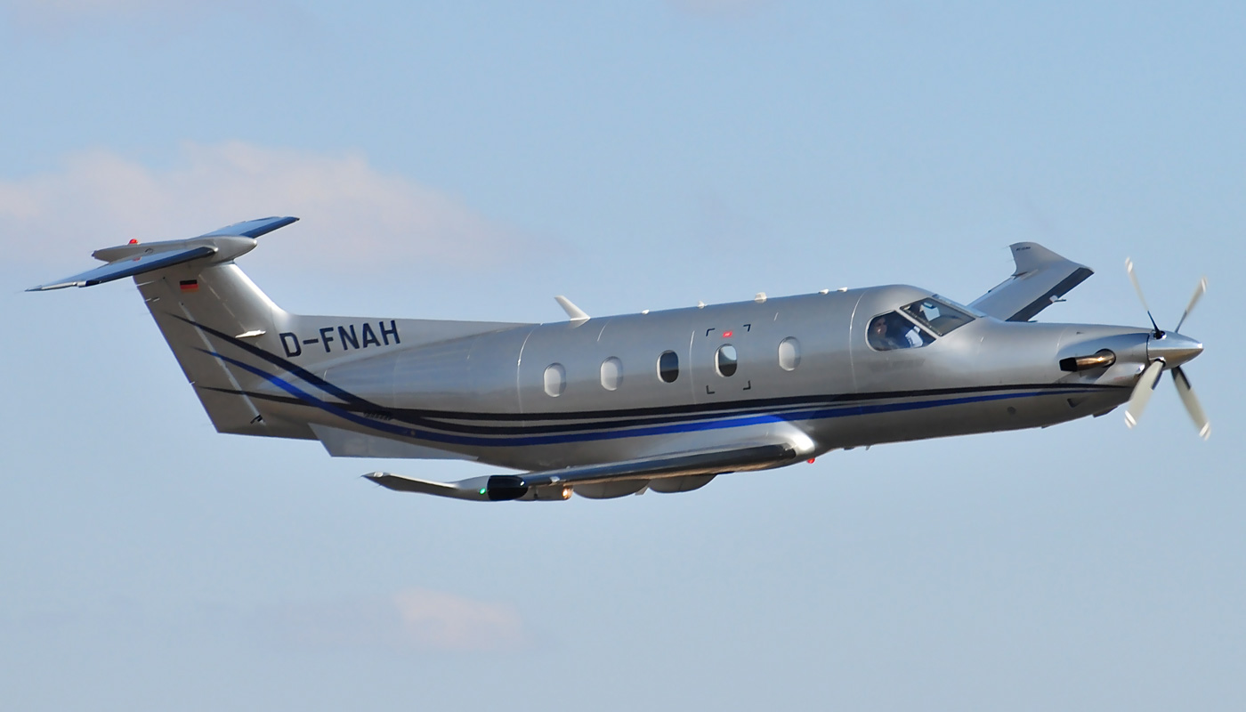 Pilatus PC-12 fly by