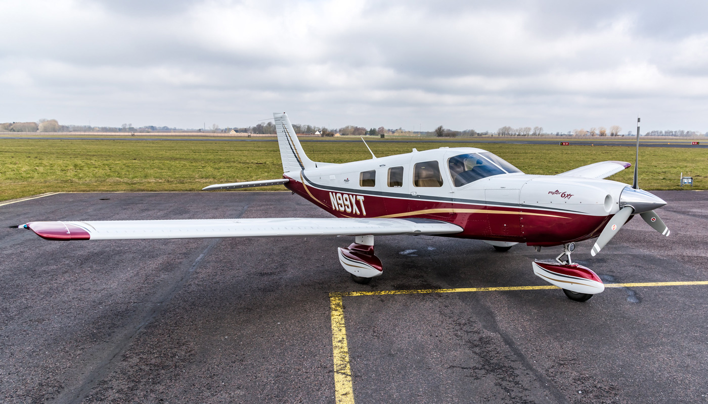 2004 Piper Saratoga 6XT parked on the ramp