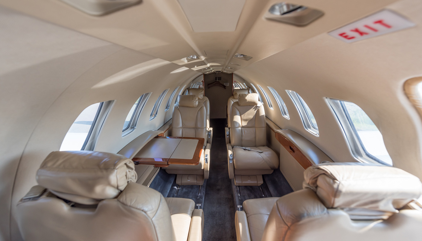 Cessna Citation CJ2 Interior view aft