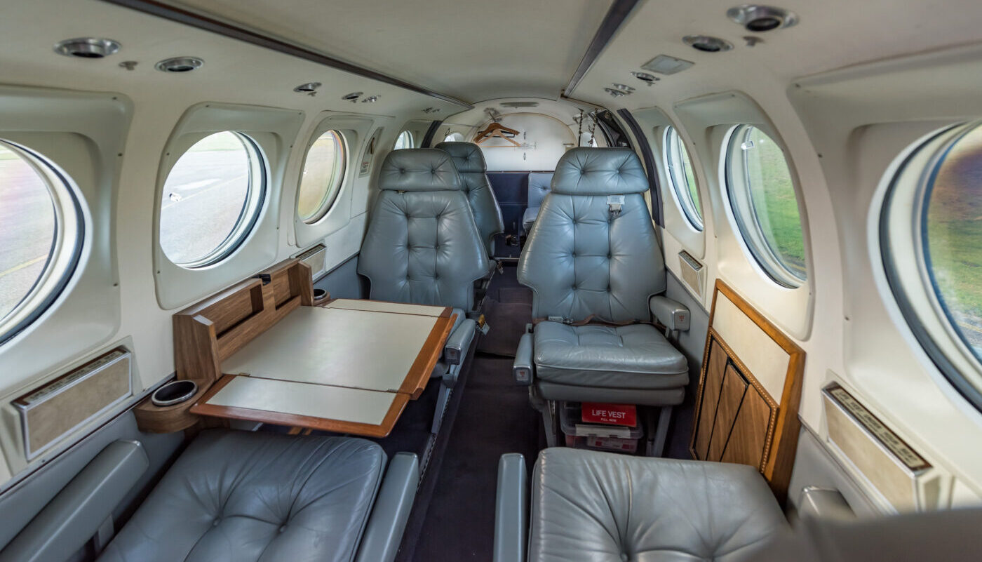 1977 Beech King Air C90, SE-IIB, interior view